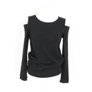 Marella Black Jersey with Cut-Out Details - Size S-1