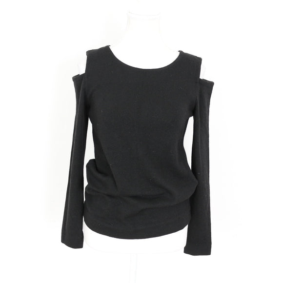 Marella Black Jersey with Cut-Out Details - Size S