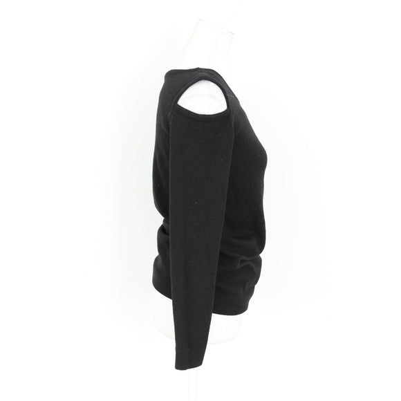 Marella Black Jersey with Cut-Out Details - Size S