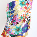 Bright Floral Print One-Shoulder Blouse - Size S-3