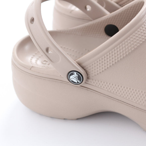 Crocs Beige Platform Clogs - Size W11