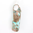 Party 21 Blue and Leopard Print Dress with Gold Chain Detail - Size L-3