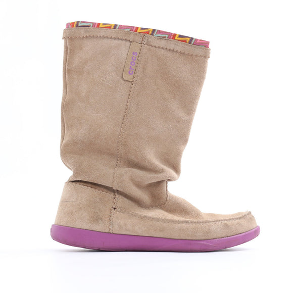Crocs Genuine Leather Ankle Boots - Size W10