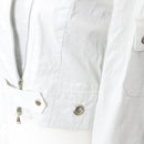 Exe'x White Genuine Leather Biker Jacket - Size XS-3