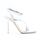Aldo Silver Strappy Heels - Size 7-1