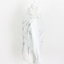 Exe'x White Genuine Leather Biker Jacket - Size XS-5