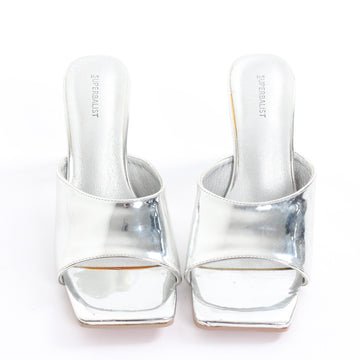 Superbalist Silver Slip-On Wedge Heels - Size 7 - 0