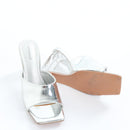 Superbalist Silver Slip-On Wedge Heels - Size 7-4