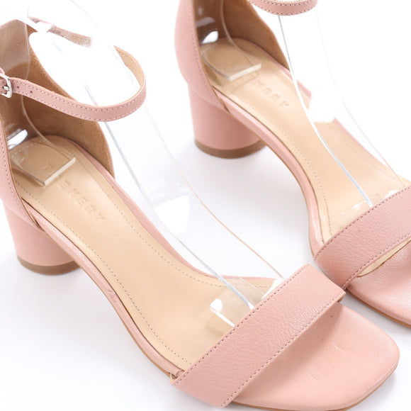 Trenery Pink Genuine Leather Strappy Heels - Size 39