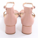 Trenery Pink Genuine Leather Strappy Heels - Size 39-5