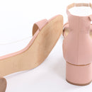Trenery Pink Genuine Leather Strappy Heels - Size 39-6