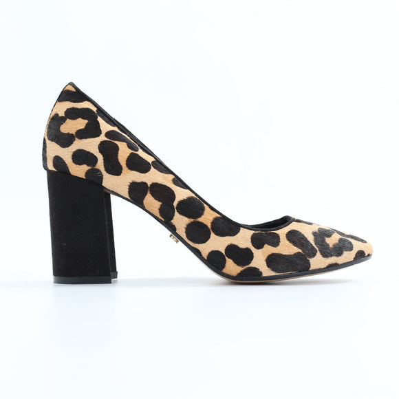 Dune London Cheetah-Print Block Heels - Size 6