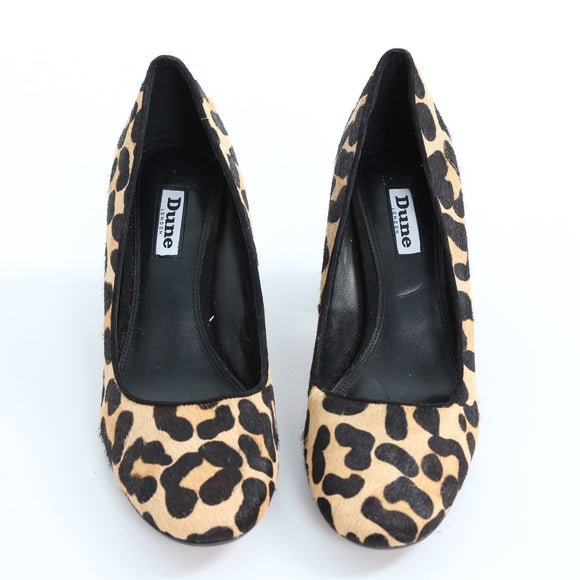 Dune London Cheetah-Print Block Heels - Size 6