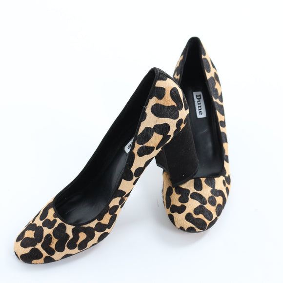 Dune London Cheetah-Print Block Heels - Size 6