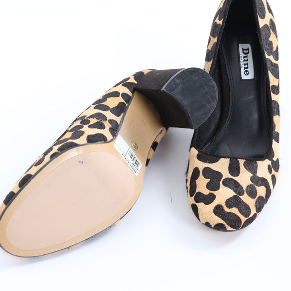 Dune London Cheetah-Print Block Heels - Size 6