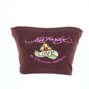 Ed Hardy Brown Knit Bandeau Top - Size XS-1