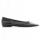 MNG Black Genuine Leather Square-Toe Pumps - Size 40-1