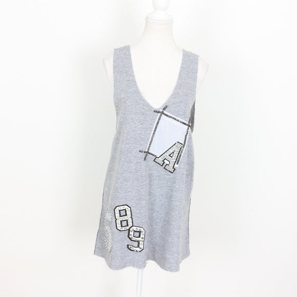 Dqmane Grey Sweatshirt Mini Dress - Size S