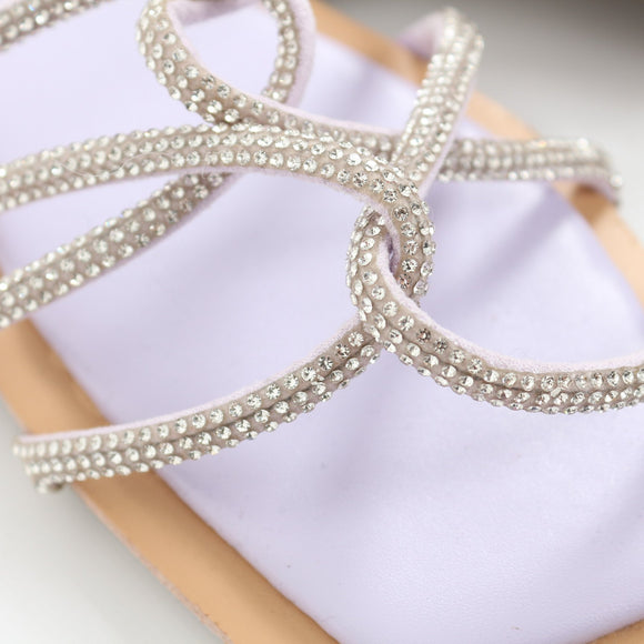 Madison Purple Sparkly Sandals - Size 7