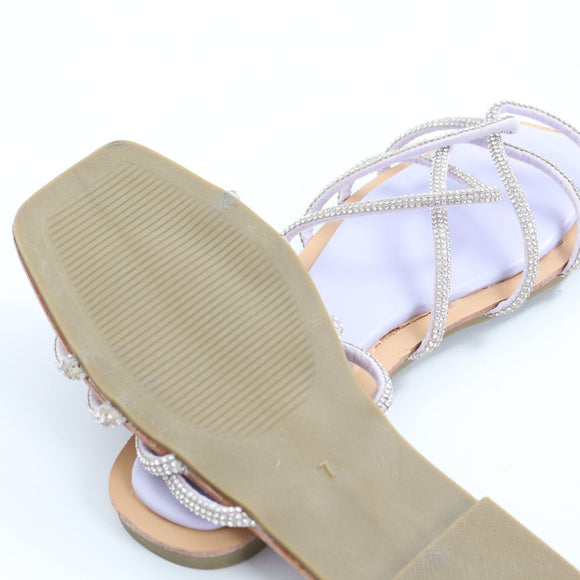Madison Purple Sparkly Sandals - Size 7