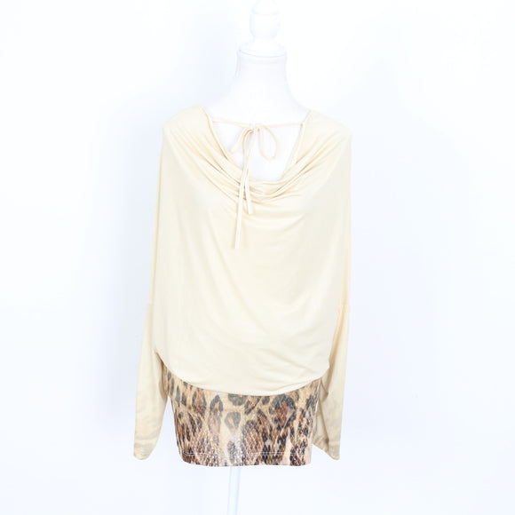 Leopard Print V-Neck Dress - Size S