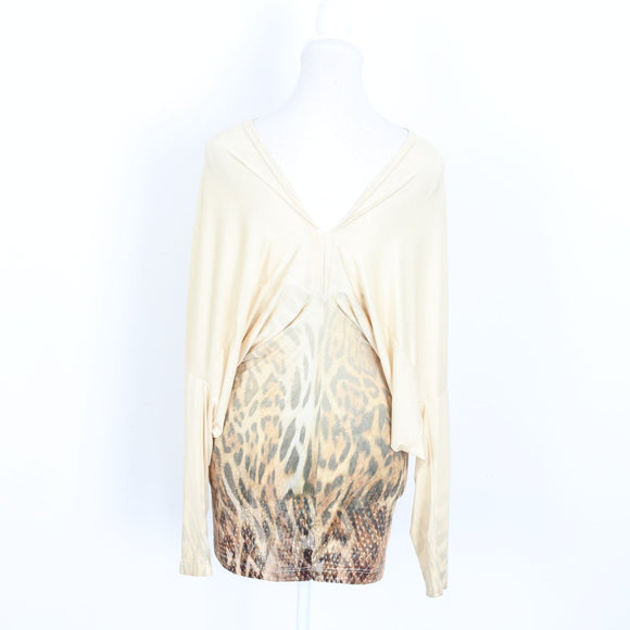 Leopard Print V-Neck Dress - Size S