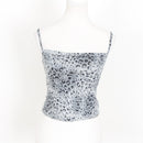 Cheetah Print Cropped Blouse - Size XS-1