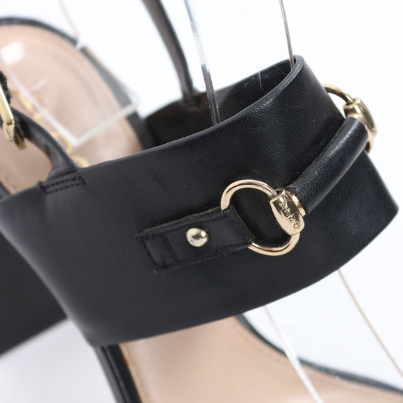 Aldo Black Chunky-Strap Heels - Size 7