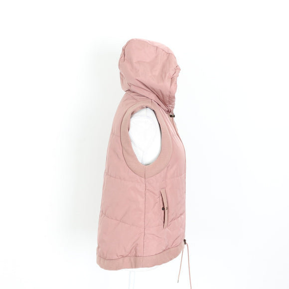 Country Road Dusty Pink Sleeveless Puffer Jacket - Size XXS
