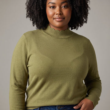 Truworths Green Scalloped Jersey | Brand New | Sizes 34–38